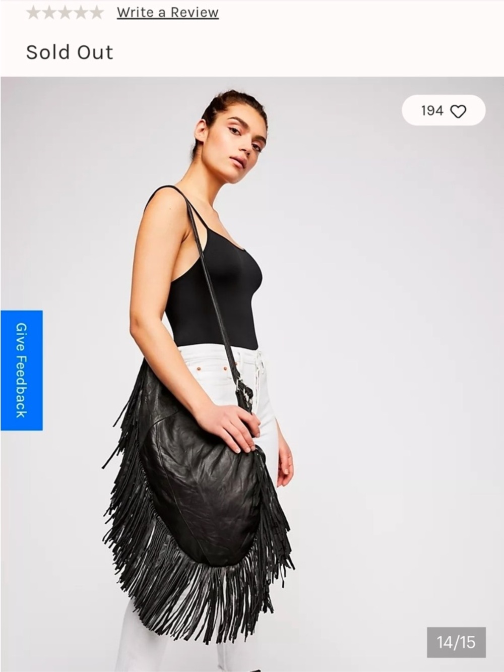 Free People Pelechecoco Cherokee/Elouise Hobo Fringe Vintage Brown Leather Bag - Picture 12 of 14
